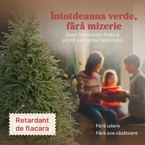 HOMCOM Brad de Crăciun Plin de 150 cm cu Vârfuri Dense și Realiste, Montaj Ușor - Verde | Aosom Romania
