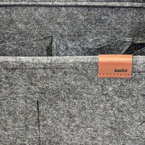 Coș de depozitare cu mânere Kela Fay, 35 x 25 cm, gri închis