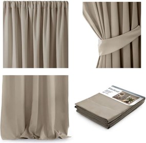Draperie AmeliaHome Pleat, 140 x 270 cm, bej
