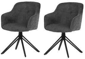 Set de scaune de sufragerie cu mecanism deîntoarcere HC-533 GREY2, 2 buc.