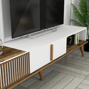 Perete TV Milen Walnut and White
