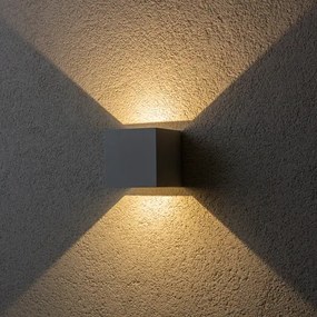 Aplică LED de exterior Brilagi CUBE LED/6W/230V gri IP54