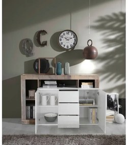 Comodă LENOR alb/maro