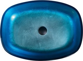 Chiuvetă albastră din sticlă 54x39,5 cm Kvaore – Sapho