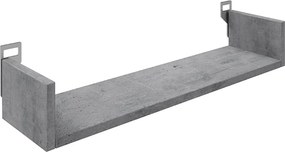 Etajera de perete Dervana din PAL melaminat, gri ciment, 60x15x10 cm