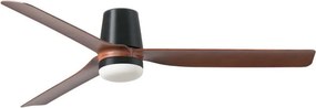 FARO 33831WT1S-LED Ventilator de tavan cu lumină LED dimmabilă PUNT TUB M 18W/230V CCT Ø132 cm maro/negru WT + DO