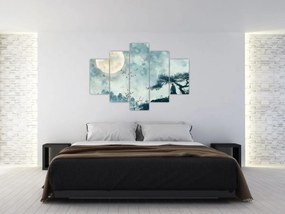 Tablou - Pictură cu lună plină (150x105 cm)