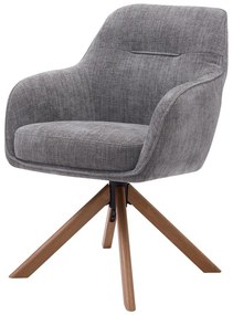 Set de scaune de sufragerie gri 2 buc. tapițat Avola – Unique Furniture