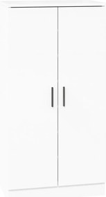 vidaXL Pantofar, alb extralucios, 55x35x108 cm, lemn prelucrat