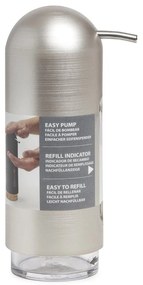 Dozator de săpun lichid argintiu din plastic 350 ml Penguin – Umbra