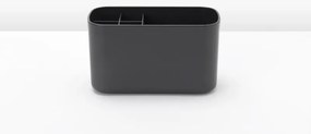 Organizator periute de dinti Cutie Brabantia ReNew 1003493, Rezistent la coroziune, Separator intern, Baza antiderapanta, Gri inchis