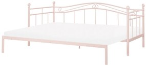 Pat de o persoană 200 x 90 cm Toki (roz) (cu somieră). 1076251