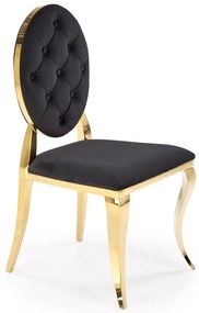 Scaun K556 velvet negru Blu19/auriu