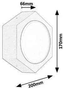 Aplica perete LED de exterior IP54 Avola 7964 RX