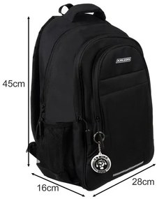 Rucsac negru din material durabil - dimensiuni multiple Objem 22 L