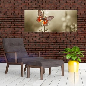 Tablou cu fluture (120x50 cm)