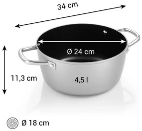 Tescoma Cratiță GrandCHEF+ diam. 24 cm, 4,5 l, diam. 24 cm