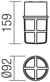 Spot de exterior TRITON 1xE27/28W/230V IP54 negru Redo 90195