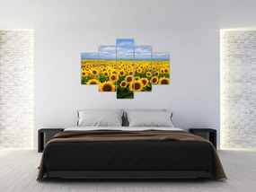 Tablou cu lan de floarea soarelui (150x105 cm)