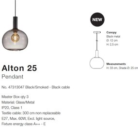 Lustra, Pendul design nordic Alton 25, fumuriu 47313047 NL