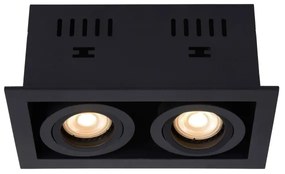 Corp de iluminat încastrat Lucide 09926/02/30 CHIMNEY 2xGU10/50W/230V negru