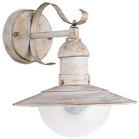 Brilagi - Aplica de perete pentru exterior MOLDE 1xE27/60W/230V IP44 alb/patină