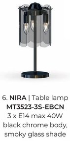 Veioza, Lampa de masa moderna Nira negru