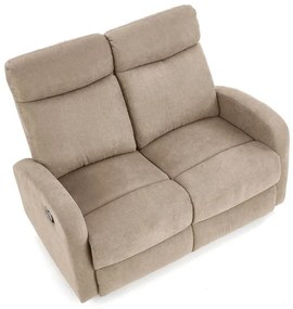 Canapea recliner Oslo 2S stofa bej H100 cm