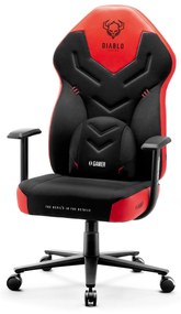 Scaun gaming din material Diablo X-Gamer: DEEP RED