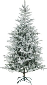 HOMCOM Brad de Crăciun Înnăpezit Înalt de 180 cm cu Bază Metalică Pliabilă Verde | Aosom Romania