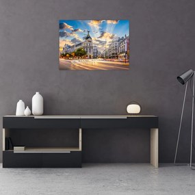 Tablou - Calle Gran Vía, Madrid, Spania (70x50 cm)