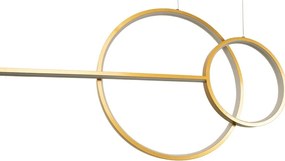 Lustra aurie inelara LED Range 120cm