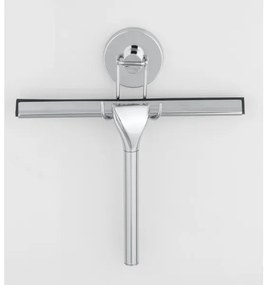 WENKO 20877100 - Racletă VACUUM-LOC rotundă, oțel inoxidabil lucios, crom/argintiu, 24,5x25 cm