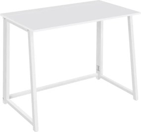 Set pentru birou ZARIMO masa 80x40 cm, alb + scaun AVOLA VELVET, mentoliu