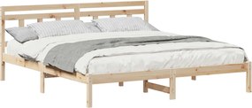 vidaXL Cadru de pat Maro 180 x 200 cm Lemn de pin masiv