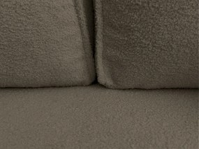 Canapea extensibila de colt SMART BOUCLE, gri-maro, reversibila, 232x143 cm