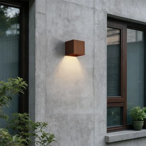 Lampă de perete de exterior maro rugină, inclusiv LED IP65 Solar - Charlene