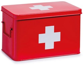 Trusă medicală metalică, cutie medicală, 32x20x20,5 cm, ZELLER, albă