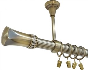 Galerie tavan simpla PLUTON CRYSTAL STRIAT /25 - aur antic (Alege marime: 400 cm)