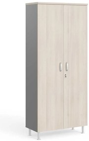 Dulap înalt Manager LUX 90 x 43 x 207,4 cm, salcâm deschis / gri