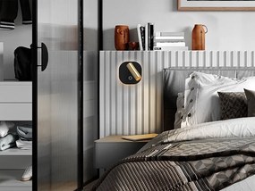 Aplica LED design modern Biblos negru, auriu