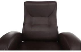 Fotoliu relaxant, piele eco maro , ROMELO C3