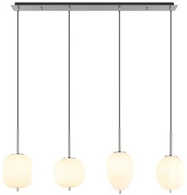 Lustra 4L design modern Blacky I nichel mat