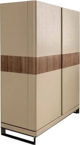 Bufet, Bar design LUX furnir de nuc si piele High sideboard