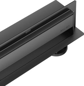 Set rigola dus plus capac Balneo W-Drain Next finisaj negru mat 70 cm scurgere la perete