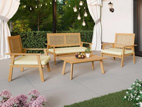 Set de grădină Kekarta (accacia + crem) (pentru 4 persoane). 1106306