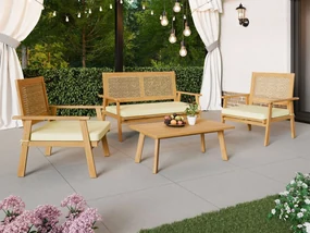 Set de grădină Kekarta (accacia + crem) (pentru 4 persoane). 1106306