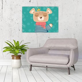 Tablou - Ursulețul fluturând labuța (70x50 cm)