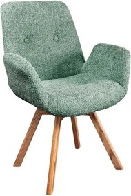 Set de 2 scaune pivotante Baltic stejar/ verde menta