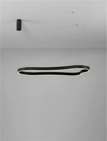 Lustra LED suspendata design modern DUSSA negru, 120x66cm